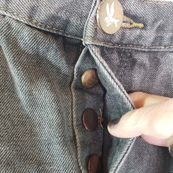 One Teaspoon Bandits distressed charcoal gray black shorts - Picture 7 of 16